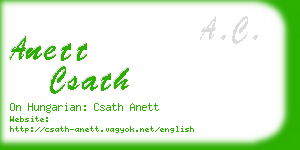 anett csath business card